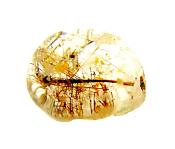 QUARTZ DOME POLISHED PEBBLE SPECIMEN FEATURING RED & GOLDEN RUTILE INCLUSIONS.   SP10808POL