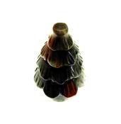 GEMSTONE CHRISTMAS TREE CARVING IN DRAGON'S BLOOD JASPER.   SP12968POL