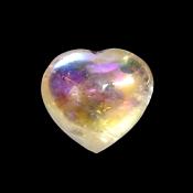 LARGE PUFF HEART IN RAINBOW AURA QUARTZ.   SP13388POL