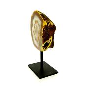 AGATE HALF NODULE SPECIMEN ON METAL STAND.   SP14113SLF 