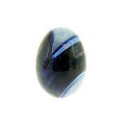 GEMSTONE EGG IN BANDED BLUE AGATE.   SP14178POL
