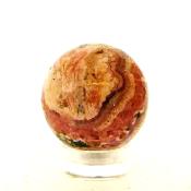 GEMSTONE MINI SPHERE IN RHODOCHROSITE.   SP14828POL