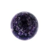 GEMSTONE SPHERE IN CHEVRON AMETHYST.   SP14848POL