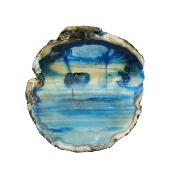 Agate Polished Slice Specimen Coloured Blue.   SP15683POL