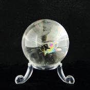 Gemstone Sphere in Water Clear Rainbow Quartz.   SP15729POL