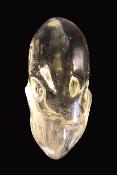 2 Sided Alien Skull Carving In Natural Citrine.   SP16354POL 