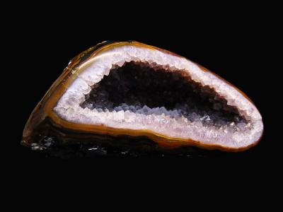 Agate With Amethyst Cave/ Geode Specimen.   SP16381POL