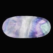 Gemstone Oval Trinket Dish In Purple/ Green Fluorite.   SP17105POL
