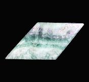 Green/ Purple Fluorite Fully Polished Diamond Shape Slice Specimen.   SP17156POL