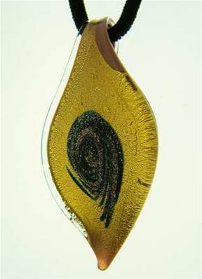 MURANO GLASS LEAF PENDANT. SP3441MUR