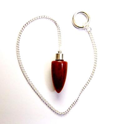 CARNELIAN BULLET STYLE HEALING POINT PENDULUM.   SPR12661