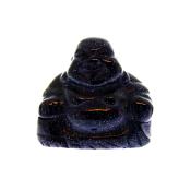 BUDDHA CARVING IN BLUE GOLDSTONE.   SPR14641POL