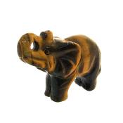 Gemstone Elephant Carving in Tigerseye.   SPR15170POL