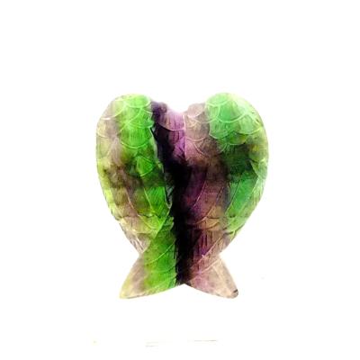 Angel Wings Carving in Fluorite.   SPR15233POL