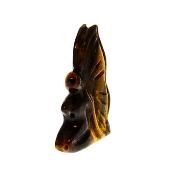 Kneeling Fairy Carved Figure in Tigerseye.   SPR15323POL