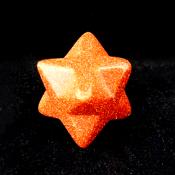 Mini Merkaba Star In Copper Goldstone.   SPR15583POL