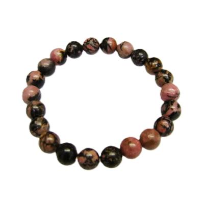 PLAIN POWER BEAD BRACELET IN RHODONITE (NO TOGGLE).   SPR16176BR