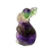 Gemstone Carving Of A Rabbit (Large Size) In Fluorite.   SPR16925POL