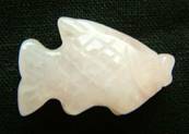 CARVING OF FISH IN ROSE QUARTZ. SPR3963POL