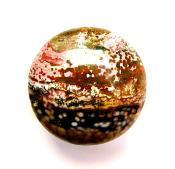 ORBICULAR JASPER POLISHED PEBBLE/ PALMSTONE.   SP10724POL