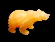 CARVING OF A BEAR IN CALCITE.   SP11983POL