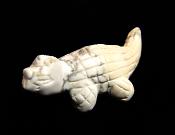 CARVING OF A CROCODILE IN HOWLITE.   SP12128POL