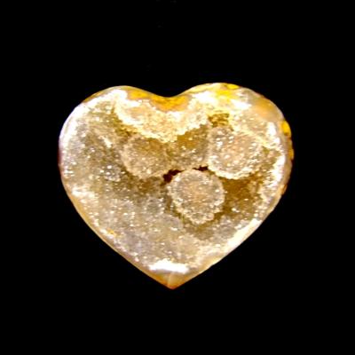 POLISHED AGATE DRUZE HEART.   SP14165POL