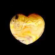 CRAZY LACE AGATE PUFF HEART.   SP14606POL