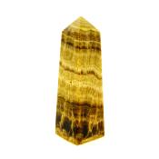 GEMSTONE OBELISK IN BANDED ARAGONITE.   SP15004POL