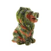 Adorable Carving Of A Lion In Unakite.   SP16287POL