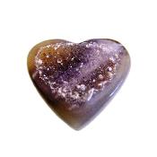 Amethyst Druze Heart Featuring Polished Edge and Rear Face.   SP16480POL