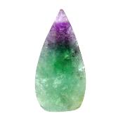 Fully Polished Flame Carving In Purple/ Green Fluorite.   SP16853POL