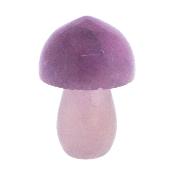 Carving Of A Mushroom In Purple Banded Fluorite.   SP16998POL