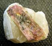 RUBELLITE WITH QUARTZ CRYSTAL SPECIMEN. SP3384