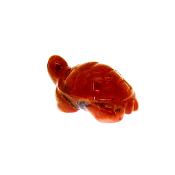 TORTOISE CARVING IN RED JASPER.   SPR14380POL