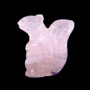 Squirrel carving in Rose Quartz.   SPR15437POL