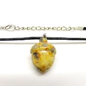 Acorn Pendant Necklace In Crazy Lace Agate.   SPR15960PEND