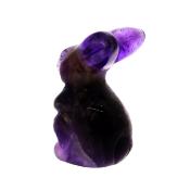 Gemstone Carving Of A Rabbit (Large Size) In Amethyst.   SPR16924
