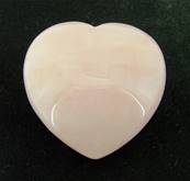 ROSE QUARTZ LARGE GEMSTONE PUFF HEARTS.   SPR7456POL