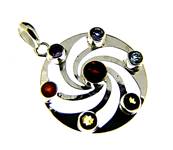 CHAKRA WHIRLPOOL PENDANT IN 925 SILVER. SPR9187PEND