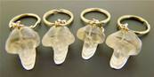 QUARTZ SKULL KEY RINGS. SPR9477POL