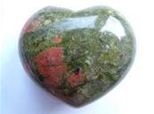 UNAKITE LARGE GEMSTONE HEARTS.   HRTUNA