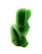 CARVING OF A DOG IN GREEN AVENTURINE.   SP11853POL