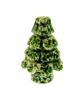 GEMSTONE MINI CHRISTMAS TREE CARVING IN WYOMING JADE.   SP12973POL