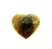 GREY/ PEACH MOONSTONE HEART.   SP13056POL