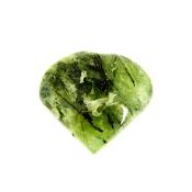 Prehnite With Epidote Gemstone Heart.   SP13780POL