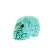 SKULL CARVING IN BLUE HOWLITE.   SP14175POL