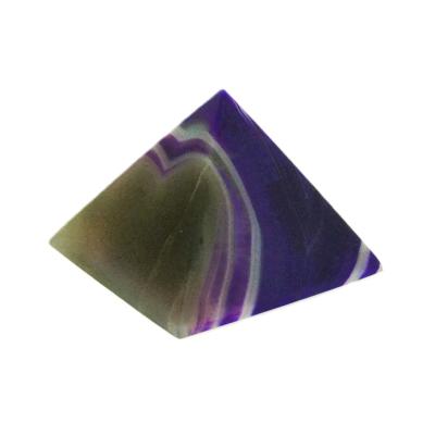 Pyramid in Purple/ Grey Coloured Agate.   SP15673POL