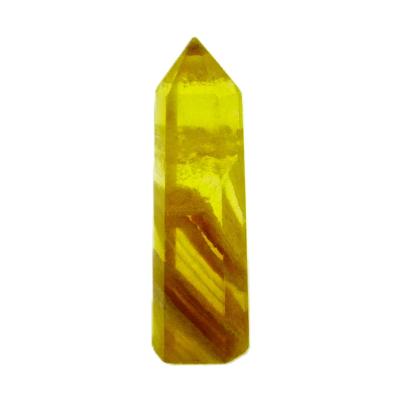 Yellow Banded Fluorite Fully Polished Point/ Tower Specimen.   SP16452POL