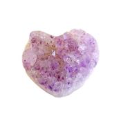 Amethyst Druze Heart Featuring Polished Edge and Rear Face.   SP16478POL